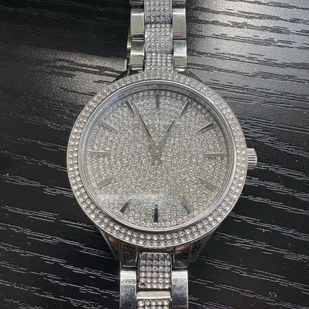 Michael Kors Slivee Crystal-Embellished Women's Watch